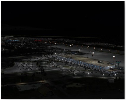 Night light airport rear